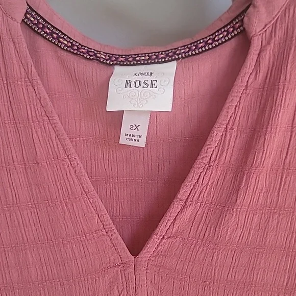 Knox Rose Pink Flutter Sleeve Tunic - Picture 2 of 4